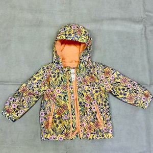 CAT&JACK 18 MONTHS YELLOW AND ORANGE LIGHT WEIGHT RAINCOAT.